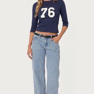 Edikted Light Blue Baggy Women's Jeans